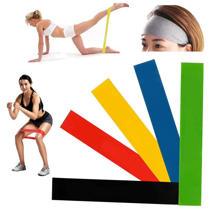 Elásticos de resistência de 5 níveis para ioga, faixas elásticas para treinamento + BOLSA BRINDE